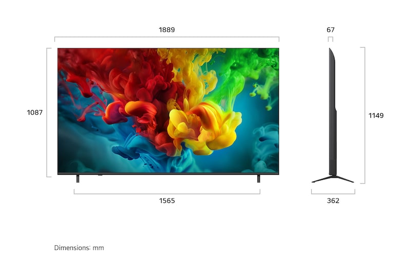 LG QNED evo AI QNED82 Mini LED 4K Smart TV 2026