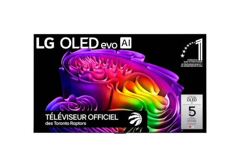 Téléviseur intelligent OLED evo G6 IA 4K de LG 2026