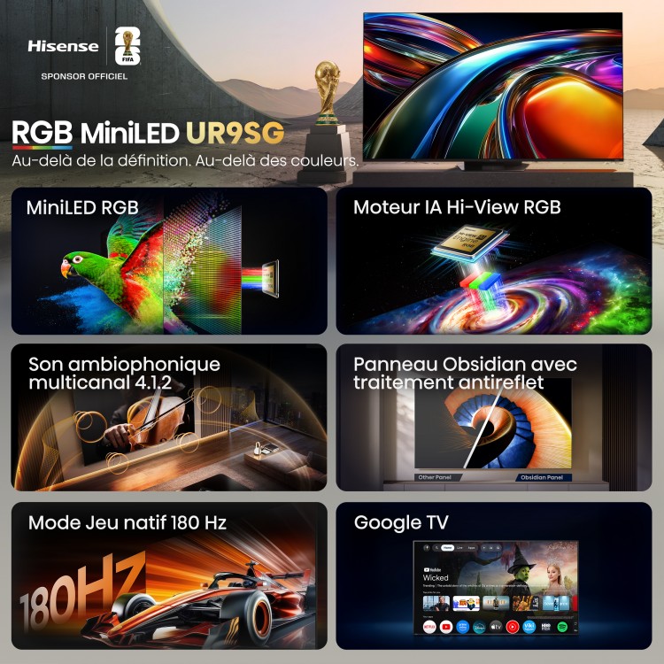 Hisense RGB MiniLED AI TV 180Hz - Google TV